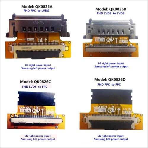 10Pcs/Lot 51P FHD LVDS-FPC LCD Signal transfer board adapter LG to Samsung Samsung to LG QK0826A/B QK0827A/B