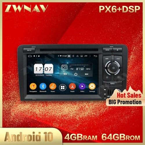 2 din Android 10.0 screen Car Multimedia player For Audi A3 2003-2013 BT Video audio radio stereo GPS navi head unit auto stereo