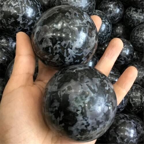 2PCS 35MM Natural Ophiolite Gabbro Stone Sphere Crystal Reiki Healing Ball Chakra Meditation Minerals And Specimens Gift