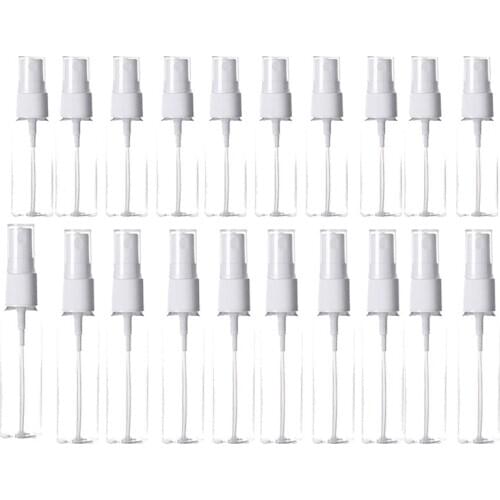 20pcs 20ml Portable small Transparent Plastic Empty Spray Bottle Refillable Bottles