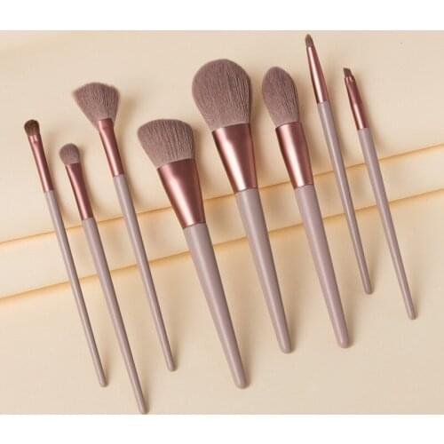 8Pcs/Set New Horse Hair Makeup Brushes Cosmetic Brush Unicorn Powder Eye Shadow Foundation Blush Blending Beauty Make Up Tool