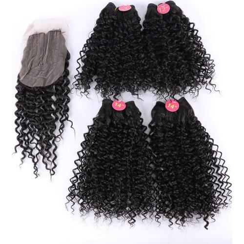 3 pieces/lot Deep wave Hair weave High Temperature Synthetic Hair Extensions