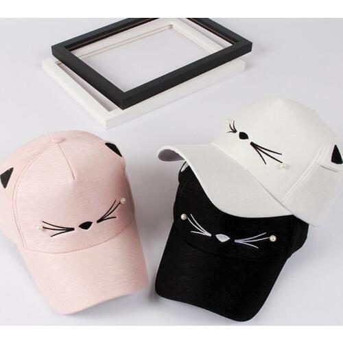 2020 Baby girl cute ear corner baseball cap child rebound summer adjustable sun hat child hip hop hat
