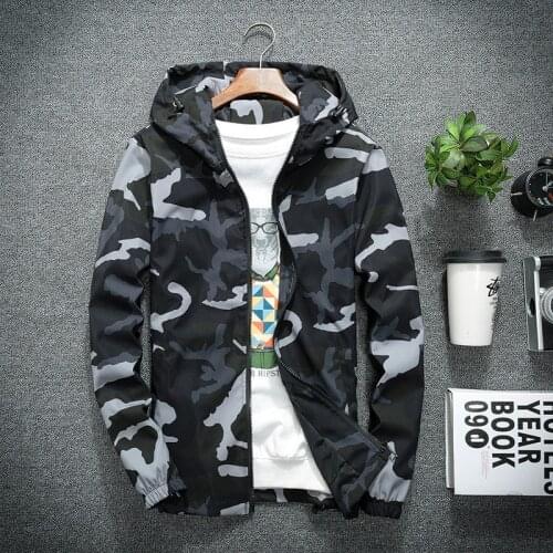 BISONJS Mens Camouflage Jackets