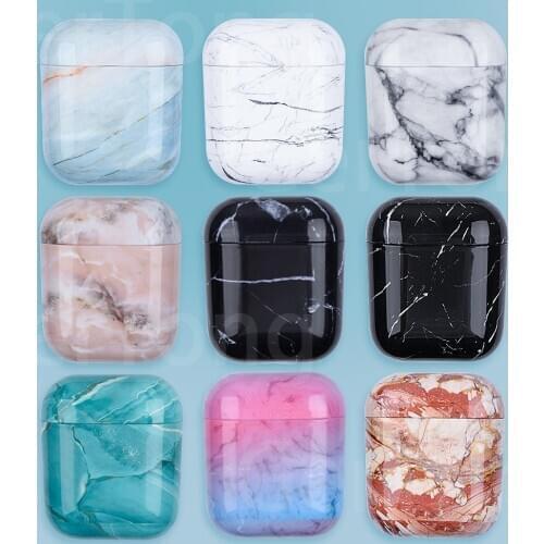 Marble Pattern Cases For Apple Airpods 1 2 Earphone Case Cute Cover For Apple Airpods 2 Original Air Pods 1 Shell Sleeve Coque