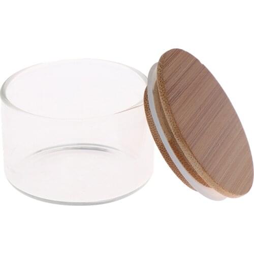 Wood Glass Nail Art Acrylic Glass Dappen Dish Liquid Powder Container Holder Bottle DIY Nail Art Tool
