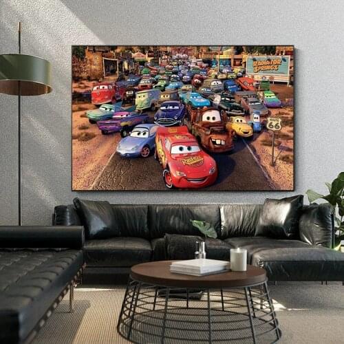 Disney Animation Cars Canvas Painting Posters and Prints Abstract Graffiti Art Wall Pictures for Living Room Home Decor Cuadros