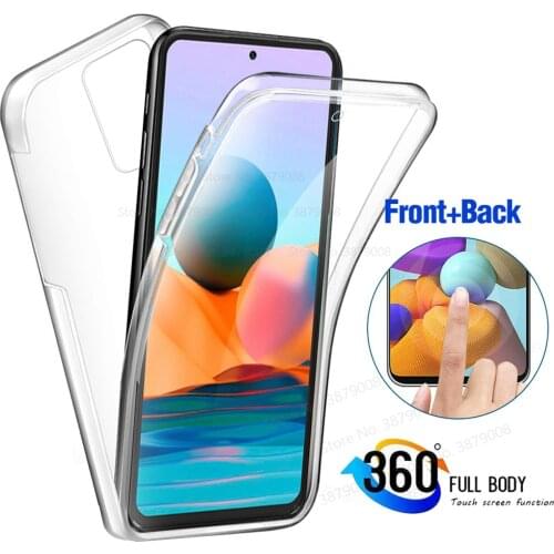 360° Full Body Double case for xiaomi redmi note10 pro max Transparent soft Silicon cover redmi note 10 S 4G protect phone cover