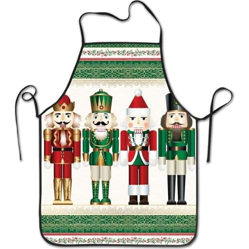 Colorful Retro Xmas Green Santa Apron Theme Cooking Chef Work Shop Women Men Adult Girl Kid Baking BBQ Grilling Kitchen Party