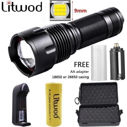 9-core Xhp90.2 High Quality Led Flashlight Cree 18650 26650 AA Battery Torch XHP50 XM-L2 U3 T6 Zoomable Aluminum Alloy Lantern