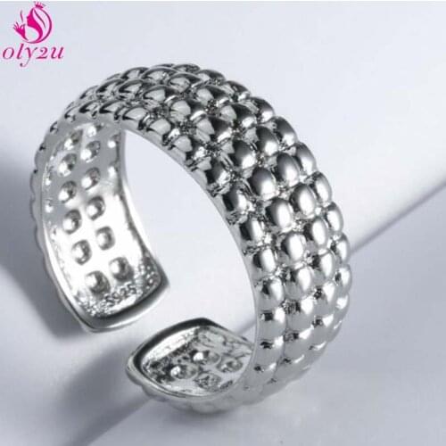 Korea Trend Elegant Golden Bumpy Ring Goth Punk Men Wide Ring Women Engagement Wedding Ring Jewelry Gift Wholesale Anillos 2020