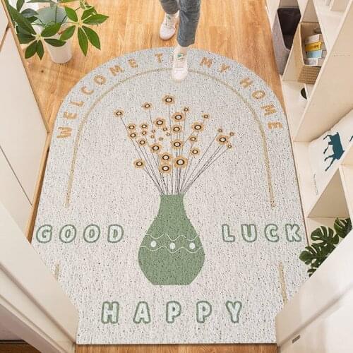 PVC Can Be Cut Door Mat Carpet Cartoon Custom Hallway Entrance Door Mat Anti-slip Kitchen Mat Bathroom Mat Household Mats Carpet