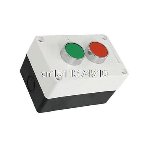 Round Green Red Button NO NC Pushbutton Switch Station AC 400V 10A