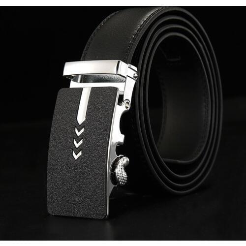 Peikong Automatic buckle genuine leather mens belts luxury high quality business casual designer male waist fashion corset belt