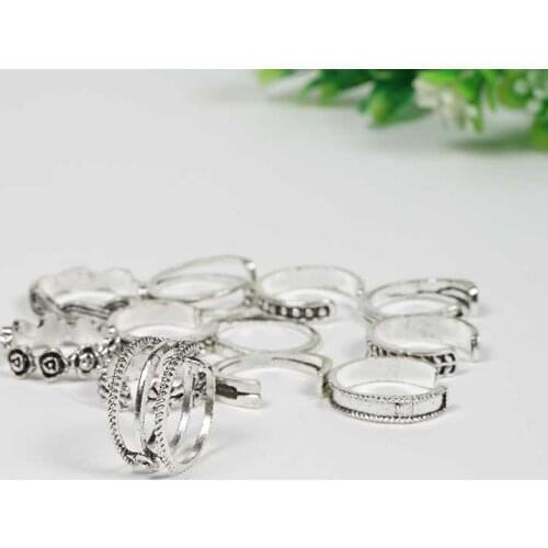 12pcs Summer Beach Vacation Knuckle Foot Ring Set Open Toe Rings for Women Girls Finger Ring Adjustable Jewellery Wholesale Gift