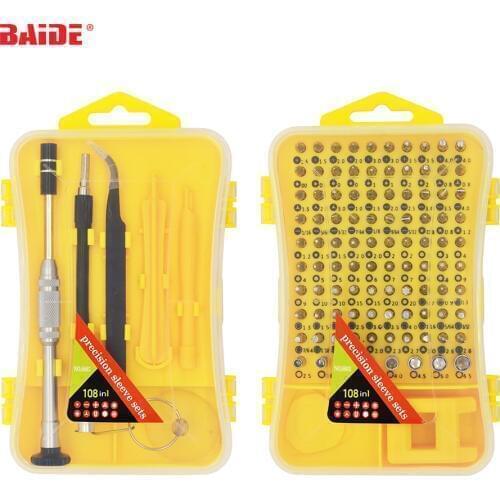 108 in 1 Screwdriver Set Multi-function Computer PC Mobile Phone Digital Electronic Device Repair Hand Home Tools Bit 20set/lot