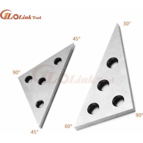 2pcs Manganese Steel Precision Angle Gauge Block Set 45°/45°/90° and 30°/60°/90 Degree Gauge Milling Machinist Lathe Tool