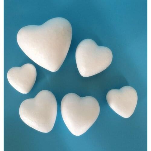 2020 New Heart Shaped Polystyrene Foam White For DIY Craft Flower Wedding Party Decor Heart Shaped Polystyrene Foam Dropship