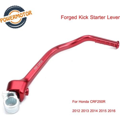 New Aluminum Forged Kick Start Starter Lever Pedal Arm For CRF250R CRF 250R 12-16 Motocross Dirt Bike Off Road Red
