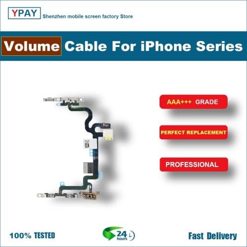 Volume Control switch mute cable flex connector with metal support for iphone 7 7plus 8 8plus X XS XR XSMax