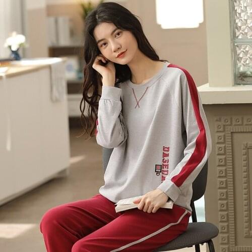 Women Pajamas Spring Autumn Cotton Womens Pyjamas Plus Size M-5XL Pajama For Women Long Sleeve Sleepwear Female Home Clothes