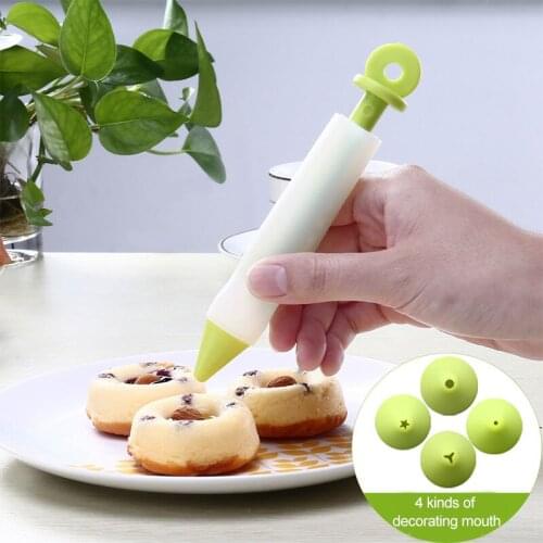 Silicone Food Writing Pen Pastry Cream Chocolate Decorating Tools Cake Mold Cookie Icing Piping Pastry Nozzles Kitchen Accessory