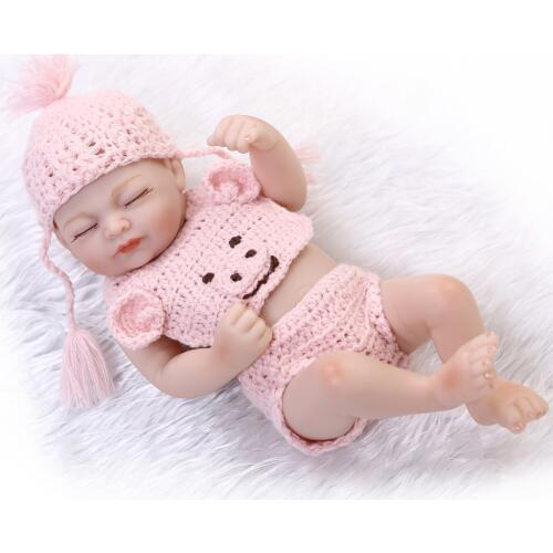 26cm Silica gel reborn dolls Baby Appease Lifelike Babies accompany play house toy for Childrens Christmas Birthday Gift
