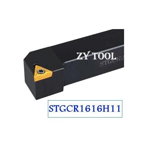 STGCR1616H11 16*16mm Metal Lathe Cutting Tools Lathe CNC Machine Turning Tools External Turning Tool Holder S-Type STGCR