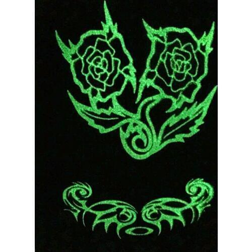 Wholesale 500pcs New Luminous Glow in Dark Temporary Tattoos Sticker 12*19CM Night Club Party Body Art Tattoo Bar Body Tatuajes