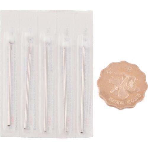 10pcs Surgical Steel Tatto Piercing Needles Medical Tattoo Needles For Navel Nose/Lip/Ear Piercing 14g (1.6mm) Hot Selling