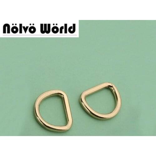 100pcs 5 colors 2.0mm 14.7*12.4mm (3/8" inside) high quality SMALL gold metal D Ring for DIY handbags zipper