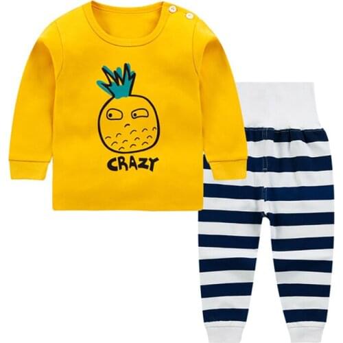 ZWF1330 Baby Girls Clothing Set Spring Cotton Cartoon Tops Pants 2pcs Suit For Kids Birthday Present Toddler Children Clothes