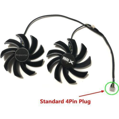 2pcs/set 85mm 4Pin FDC10H12S9-C Sapphire HD6850 HD6970 HD7870 2G HD7950 HD7970 Graphics Cooler GPU VGA Card Cooling Fan