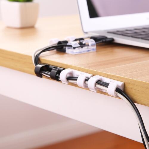 20PCS Self-adhesive wire storage organizer network cable clip storage manager bathroom kitchen organization wall holder