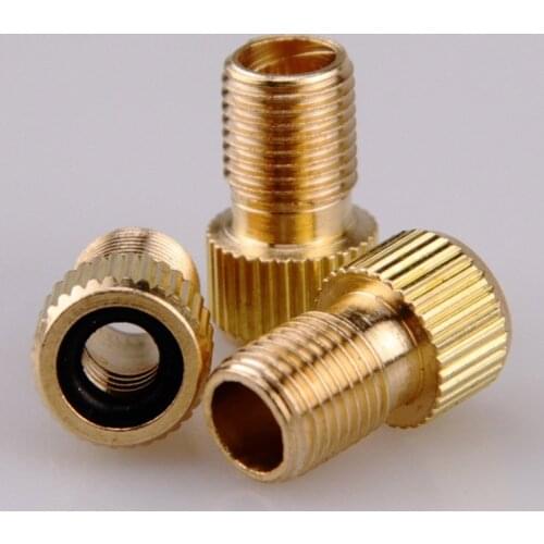 5 Pcs Bicycle French Nozzle Adapter Mountain Bike Pure Copper French Nozzle To US Nozzle Adapter MTB Bike Accessories