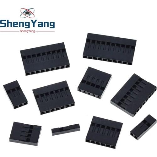 50Pcs Hot Sale Dupont Plastic Shell 2.54mm Single Row Dupont Connector 1P/2P/3P/4P/5P/6P/7P/8P/9P/10P 2*4pin/2*5pin Housing