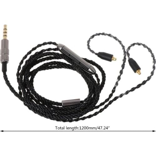 8 8 Share 3.5MM/TYPE C Earphone MMCX Cable with Mic/Volume Control for Shure SE215 SE315 SE425 SE535 SE846 UE900 WESTONE SONY