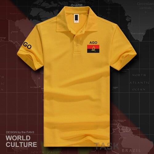 Republic of Angola Angolan polo shirts men short sleeve white brands printed for country 2017 nation team flag AGO Ngola AO