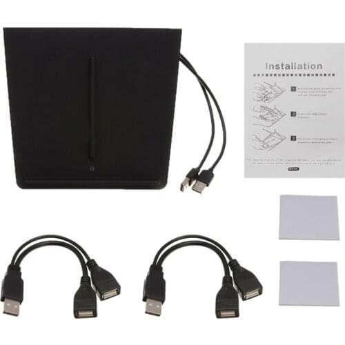 Wireless Phone Charger Qi Auto Intelligent Dual USB Fast Charger Storage Box Phones Charging Center Console For Tesla Model 3