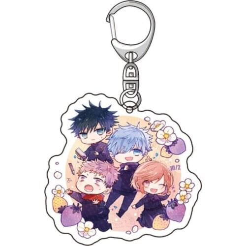 Jujutsu Kaisen Itadori Yuuji Fushigura Megumi Satoru Gojou Acrylic Figure pendant keychain Keyring Collection Model Toy Cosplay