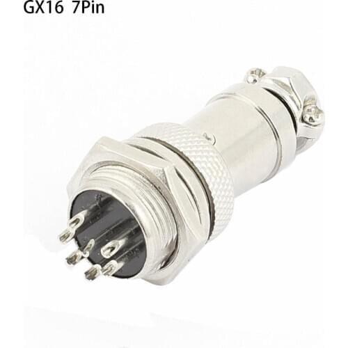 Free shipping 1set GX16 GX16-7 7P 7Pin 16mm Male&Female Wire Panel Connector plug Circular Aviation Connector Socket Plug