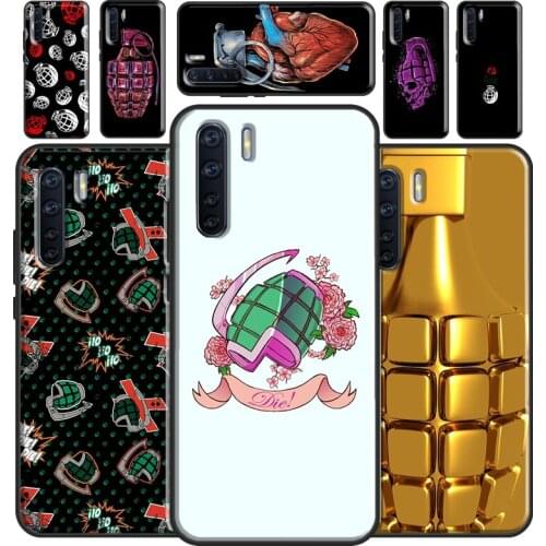 Weapons Hand Grenade Case For OPPO Reno2 Z Find X3 Pro A3S A5S A15 A52 A72 A83 A91 A93 A5 A9 A31 A53 2020 Cover