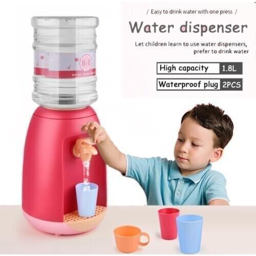 DIY Mini Simulation Water Dispenser Set Toy House Kitchen Appliances Pretend Play for Kids Children Birthday Party Best Gift