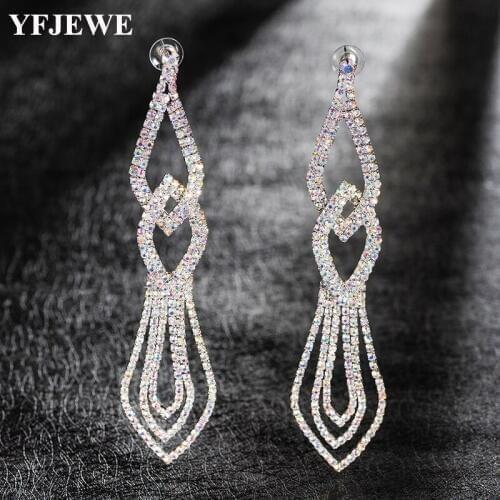 YFJEWE Statement Multiple Pearls Long Dangle Earrings Jewelry Vintage Wedding Earrings for Women Best Gifts E523