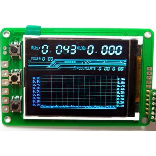 T50N Plus Dual-Channel Voltage Amperometer Refit Head Color LCD Display Curve Power Supply/QC2/3/USB Meter Diverter Screen