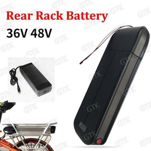 E bike 48V 12Ah lithium 48v 12ah li ion battery 18650 BMS Rear Rack Battery for electric fat bike 750w BBSHD MM G320 + charger