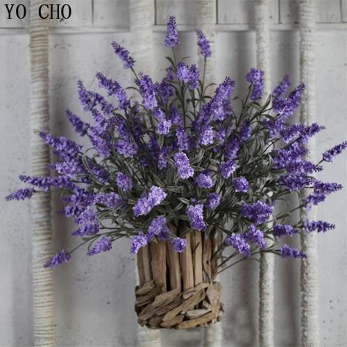 French Purple Romantic Lavender Artificial Butterfly Lavender Flowers For Home Wedding Party Wall Floors Decoration Fake Flowers