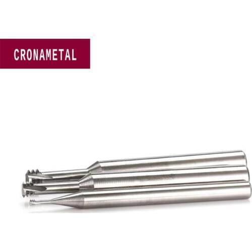 HRC62 micro Carbide thread end mill Without Coating ((Internal 3xD Max Depth) M1.4 M1.6 M2 M2.5 M3 M4 M5 M6 M8 Milling cutter