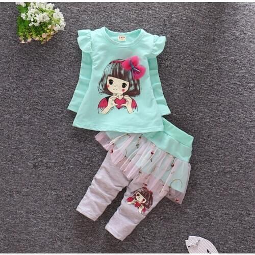 Newborn Girls Clothes Set Spring Cute Doll O-neck Two Picec Infant Clothing Toddler Christmas Outfits Kids Bebes Jogging Suits