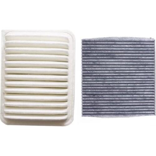 2Pcs Engine Air Filter&Cabin Air Filter For Toyota Corolla Yaris Matrix 2008-2018 17801-21050 87139-YZZ0 87139-50100